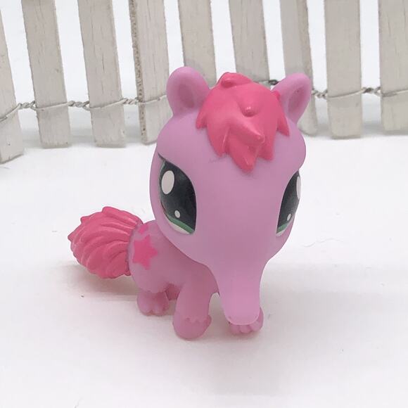 Hasbro Littlest Pet Shop #15 Anteater Pink Stars Green Dot Eyes G7 LPS - Picture 1 of 4